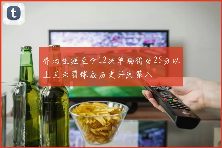 乔治生涯至今12次单场得分25分以上且未罚球成历史并列第八